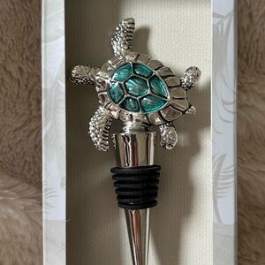 Tommy Bahama Silver and Green Sea Turtle Accent